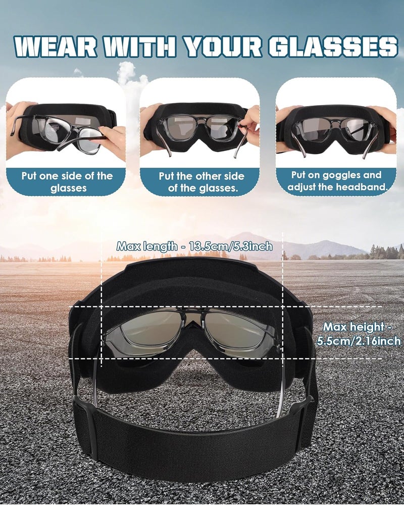 OXG Store Motorcycle Goggles - ATV & Dirt Bike Goggles with UV400 Dustproof Lens for Adults & Youth - Image 3